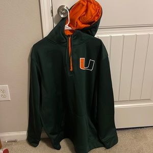 Miami Hurricanes Colosseum Harbor Quarter-Zip Hoodie - Green.